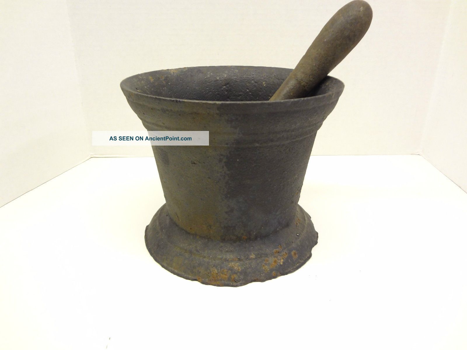 Bronze Mortar & Pestle,  Early Apothecary Primitives photo
