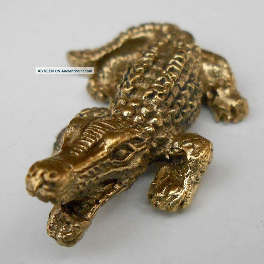 Power Holy Lucky Crocodile Statue / Thai Ancient Amulets / Alligator / Talisman Amulets photo