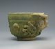 Ancient Roman Green Double Lead - Glazed Wine Cup (300 Ad) Roman photo 2