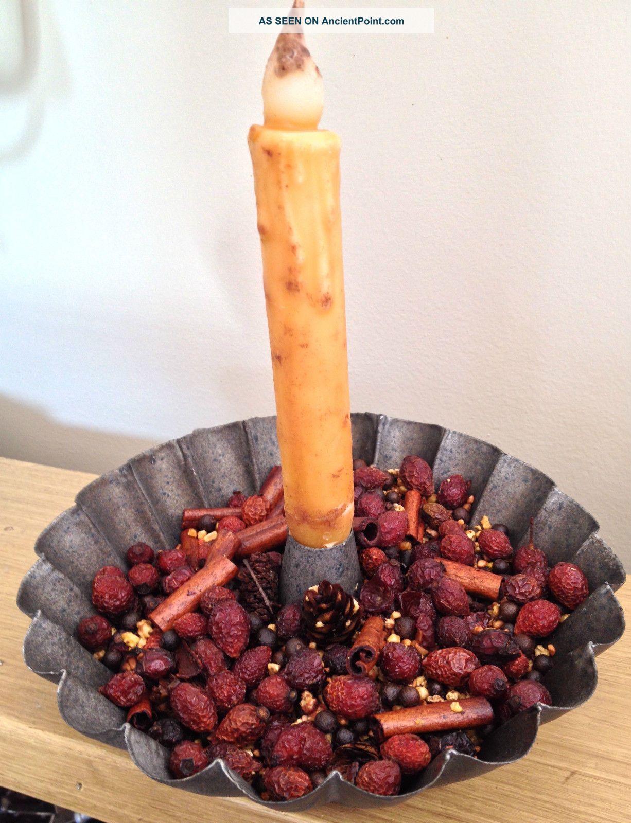 New Metal Potpourri Pan - Holds Approx.  4 Cups Of Potpourri. . . Primitives photo
