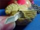 Antique Figural Sewing Tape Measure,  Woven Fruit Basket,  German Celluloid Tools, Scissors & Measures photo 5
