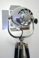 Vintage Film Lamp Industrial Antique Art Deco Silver Jielde Alessi Theatre Light Mid-Century Modernism photo 2