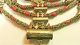 Antique/ Vintage Yemeni Four Strand Gilt Coin Silver And Coral Necklace Islamic photo 1
