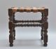 Antique Wood Stool Spanish Hide Strip Seat Colonial South West 1800-1899 photo 2