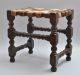 Antique Wood Stool Spanish Hide Strip Seat Colonial South West 1800-1899 photo 4