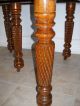 Carved Oak Dining Table & Leaves 1800-1899 photo 2
