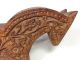 Ornate Hand Carved Wooden Horse Candle Holder From India Carved Figures photo 10