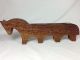 Ornate Hand Carved Wooden Horse Candle Holder From India Carved Figures photo 3
