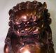 Finely Gild Carved China Red Bronze Guard Foo Dogs Lion Statue Great Patina Foo Dogs photo 1