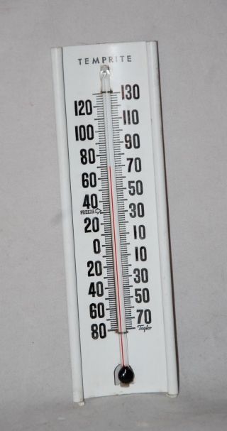 Vintage 1950s Metal Taylor Temprite Thermometer 8 