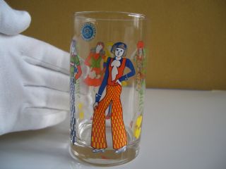 Japanese Antique Glassware Sasaki Glass Women ' S Old Fashion Japan Drawn Printed photo