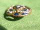 Rare Antique French Hand Painted Enamel Button Buttons photo 3