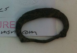 Authentic Ancient Greek Belt Buckle (100 - 400 Bc) Primitive Relic Patina +coa Nr photo