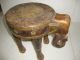 19 C Rare Handmade Brass Fitted Unique Wooden Elephant Kids Sitting Stool Post-1950 photo 4
