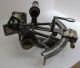 7 In Antiqued Brass Sextant With Box For More Good Info. Sextants photo 4