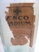 Antique Large Aqua Esco Radium Embalmers Supply Co.  Bottle 12 