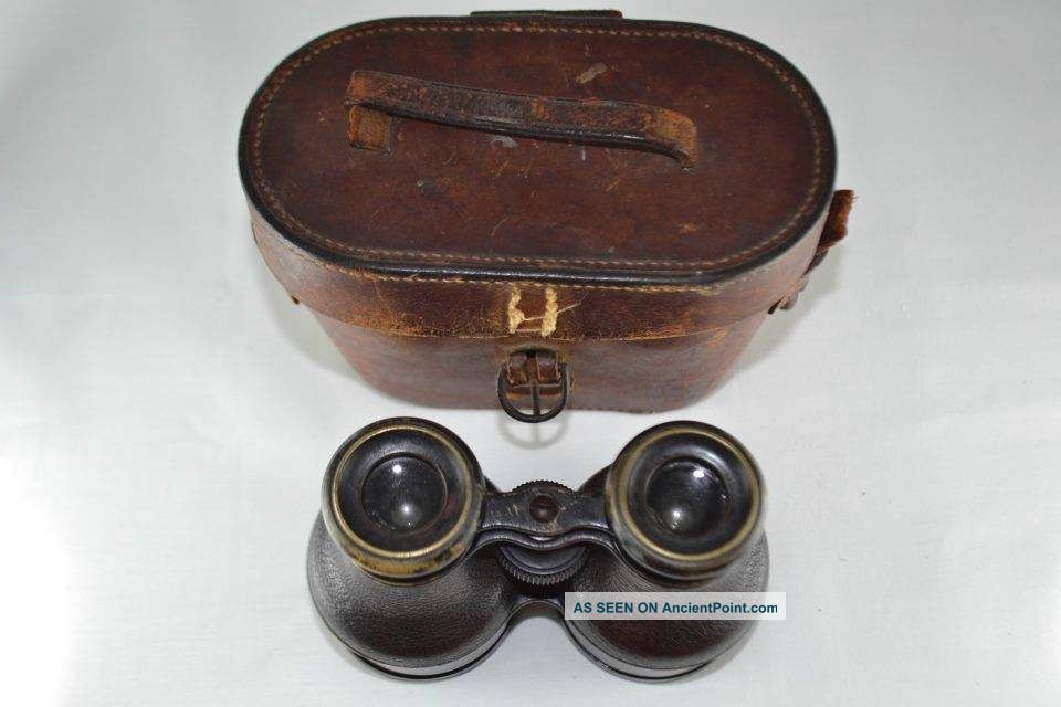 Antique Ww1 Period Field Binoculars & Case By Ross Of London C1915 Other photo