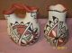 Vintage Jemez 2 Native American Indian Pottery Signed Vases Wedding Vase + One Native American photo 2