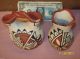 Vintage Jemez 2 Native American Indian Pottery Signed Vases Wedding Vase + One Native American photo 3