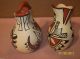Vintage Jemez 2 Native American Indian Pottery Signed Vases Wedding Vase + One Native American photo 5