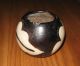 Pre - Columbian? Black/white Smooth Finish Painted 4 