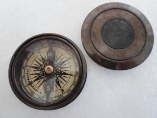 Solid Brass Robert Frost Poem Compass Engraved 