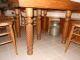 Antique Dining Table Chairs Set 6 Ft.  Country Farmhouse Solid Wood Unknown photo 1