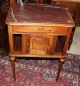 Antique French Walnut Louis Xvi Marble Top Nightstand With Two Shelves 1800-1899 photo 1
