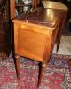 Antique French Walnut Louis Xvi Marble Top Nightstand With Two Shelves 1800-1899 photo 2