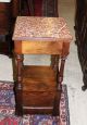 Antique French Walnut Henry Ii Marble Top Nightstand 1800-1899 photo 3