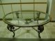 Antique Table Coffee Dining Persian 19th Century Mid East Beveled Glass Steel 1800-1899 photo 1
