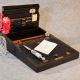 Antique Writing Slope Quality Leather Bound Stationery Box London England C1880 1800-1899 photo 2