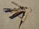 Set Of Three Antique Cast Iron Large Barn Door Hinges Primitives photo 1
