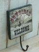 Cow Girl Wall Plaque With Hook Primitives photo 1