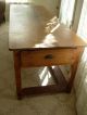 Antique Hard Pine Harvest Table - 200 Yrs Old 1800-1899 photo 1