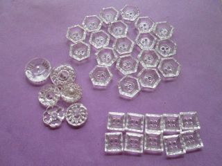 Antique/ Vintage Buttons From Glass Different 35 Pieces) photo