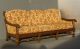 Vintage Ethan Allen Spanish Revival Sofa Settee Couch Mid Century Gold Floral Post-1950 photo 1