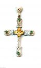 Medieval Solid Sterling Silver - Byzantine Cross Pendant With Zircon Byzantine photo 5