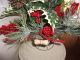 Primitive Christmas Floral Arrangement In Old Wire Colander Primitives photo 1