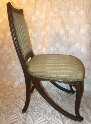 Art Nouveau Chair Antique Bedroom Slipper Nursing 1900 Possibly Louis Majorelle photo