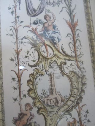 Francois De Cuvillies Icon 18th Century Rococo Renaissance Engraving Print Putti photo