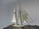 Signed Japanese Two Masted Sterling Silver 960 Model Ship By Seki Takehiko Japan Other photo 9