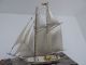 Signed Japanese Two Masted Sterling Silver 960 Model Ship By Seki Takehiko Japan Other photo 2