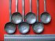 Rare Complete Set Of Six Antique Pewter Dinner Spoons,  18th Century Ad. Metalware photo 1