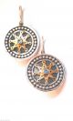 Antique Byzantine Medieval Earrings Sterling Silver 925/18 Carat Gold Plating Byzantine photo 1