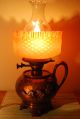 Gwtw Oil Kerosene Arts & Crafts Antique Meriden Mt.  Washington Burmese Glass Lamp Lamps photo 10