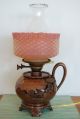 Gwtw Oil Kerosene Arts & Crafts Antique Meriden Mt.  Washington Burmese Glass Lamp Lamps photo 5