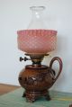 Gwtw Oil Kerosene Arts & Crafts Antique Meriden Mt.  Washington Burmese Glass Lamp Lamps photo 7