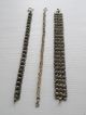 3 Old Costume Jewelry Metal Dance Bracelets 43grams 6 3/4 