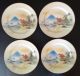 Antique Hand Painted Japanese Plates.  Scene Of Hillside & Mt.  Fuji.  Makers Marks Plates photo 4